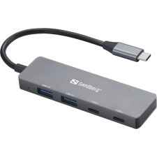 SANDBERG 136-50 hálózati csatlakozó USB C-típus 5000 Mbit/s Szürke (136-50) hub és switch