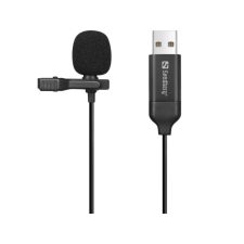 SANDBERG Streamer USB csiptetős mikrofon fekete (126-40) mikrofon