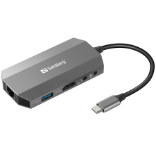 SANDBERG USB-C tartozék, USB-C 6in1 Travel Dock (136-33) laptop kellék