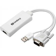 SANDBERG VGA+Audio to HDMI Converter White kábel és adapter