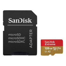 Sandisk 128GB microSDXC Class 10 U3 V30 A2 Extreme + adapterrel memóriakártya