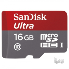Sandisk 16GB SD micro ( SDHC Class 10) Mobile Ultra UHS-1 memória kártya adapterrel memóriakártya