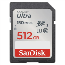Sandisk 512GB SDXC Sandisk Ultra CL10 U1 (215418 / SDSDUNC-512G-GN6IN) memóriakártya