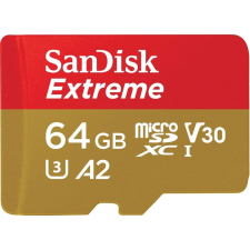Sandisk 64GB microSDXC Extreme UHS-I A2 C10 V30 + adapterrel (183505) - Memóriakártya memóriakártya