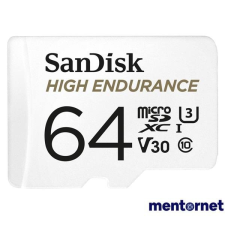 Sandisk 64GB SD micro (SDXC Class 10 UHS-I U3) High Endurance memória kártya memóriakártya