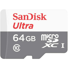 Sandisk 64GB Ultra microSDXC UHS-I CL10 Memóriakártya + Adapter memóriakártya