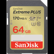 Sandisk Extreme Plus 64GB SDXC UHS-I Memóriakártya (SDSDXW2-064G-GNCIN) memóriakártya