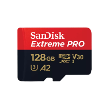 Sandisk Extreme PRO 128GB microSDXC UHS-I Memóriakártya + Adapter memóriakártya