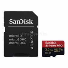 Sandisk Extreme Pro microSDHC 32GB Class 10 UHS-I U3 V30 memóriakártya + SD adapter (173427) memóriakártya