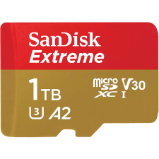 Sandisk MicroSD Extreme kártya 1 TB, 190/130 MB/s, A2, C10, V30, UHS-I, U3, SDSQXAV-1T00-GN6MA (121590) memóriakártya
