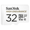 Sandisk MicroSD kártya - 32GB microSDHC High Endurance (100 MB/s, Class 10 U3, V30) + adapter