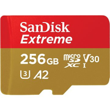 Sandisk microSDXC 256 GB Extreme + Rescue PRO Deluxe + SD adapter memóriakártya