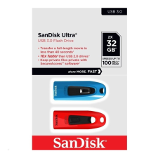 Sandisk Pen Drive 32GB USB 3.0 SanDisk Ultra piros-kék 2db/cs (SDCZ48-032G-G462) pendrive