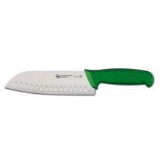 Sanelli Ambrogio Supra Santoku kés, granton penge, 18 cm, zöld kés és bárd