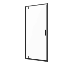  SANOSLIM pivot zuhanyajtó 100 x 200 cm matt fekete kád, zuhanykabin