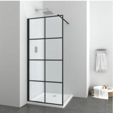  Sanotechnik ELITE BLACK Zuhanyfal 100 x 195 cm EN1006B kád, zuhanykabin