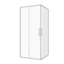 Sanotechnik Sanoslim zuhanyajtó sarokkabinhoz 100 cm króm kád, zuhanykabin