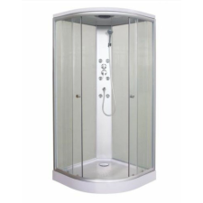 Sanotechnik Sanotechnik PUNTO íves komplett hidromasszázs zuhanykabin 90x90x207 cm CL01 kád, zuhanykabin