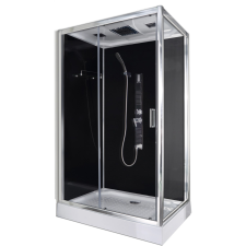  Sanotechnik Trend 3 komplett zuhanykabin króm hatású 210 cm x 120 cm kád, zuhanykabin