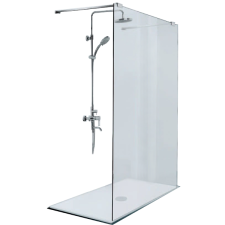 Sanotechnik WALK-IN ZUHANYFÜLKE FAL 120X195CM, 8MM BIZTONSÁGI ÜVEG kád, zuhanykabin