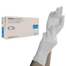 Santex Latex gumikesztyű fehér M védőkesztyű