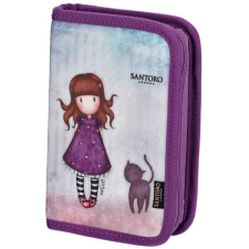 Santoro Gorjuss, tolltartó, klapnis, üres, 14x21x4cm, Purrrrrfect Pals tolltartó