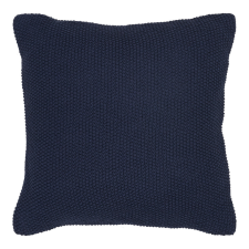  Santos díszpárna, újrahasznosított pamut, sötétkék 45x45 cm lakástextília