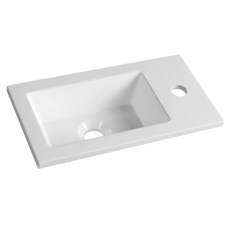  Sapho AQUALINE öntöttmárvány mosdó, 40x22cm, fehér (LM420) szaniter