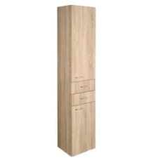  Sapho AQUALINE ZOJA állószekrény fiókkal, 35x184x29cm, platina tölgy (51222) fürdőszoba bútor