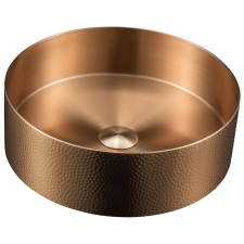 Sapho AURUM mosdó klik-klak lefolyóval. texturált felülettel. átm:38cm. matt réz szaniter