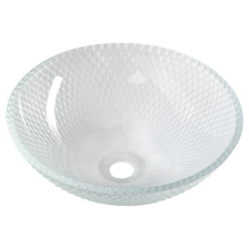 Sapho BEAUTY PUKETA gravírozott üvegmosdó átm:42cm transzparent üveg szaniter