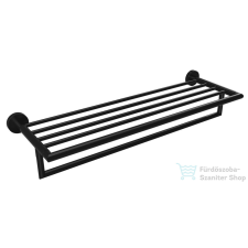 Sapho BEMETA DARK Törölközőtartó polc, 550x120x265mm, fekete (104219070) (XR421B) fürdőszoba kiegészítő