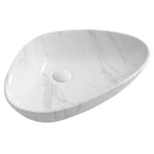 Sapho DALMA kerámiamosdó, 58,5x39x14cm, fehér márvány fürdőkellék