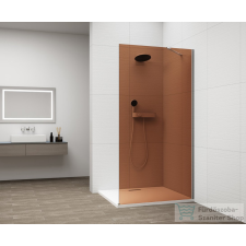 Sapho ESCA CHROME Walk-in zuhanyfal, falra szerelhető, barna üveg, 1500mm (ES1515-01) kád, zuhanykabin