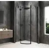 Sapho GLOBE BLACK íves zuhanykabin 900x800 mm, balos, transzparent üveg (GB2980LB)