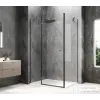Sapho GLOBE GUN METAL nyílóajtó oldalfallal,1000x800mm, balos, transzparent üveg (GB1010-3215LGM)