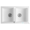 Sapho Gránit mosogató, duplamedencés, 78x47,5cm, fehér (GR2221)