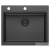 Sapho Gránit mosogató, egymedencés, 59,5x50cm, fekete (GR5950)