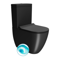 Sapho GSI PURA monoblokkos WC. Swirlflush. alsó/hátsó kifolyású. 36x63cm. dual matt fekete fürdőszoba kiegészítő