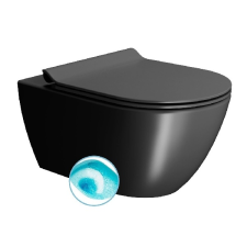  Sapho GSI PURA SWIRLFLUSH fali WC, 55x36cm, matt fekete (881526) szaniter
