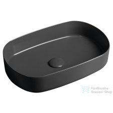 Sapho INFINITY OVAL kerámiamosdó, 55x36cm, antracit (10NF65055-2C) szaniter