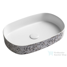 Sapho INFINITY OVAL kerámiamosdó, 55x36cm, terrazzo (10NF65055-2L-TRZ) szaniter