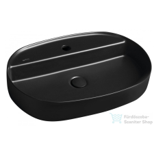 Sapho INFINITY OVAL kerámiamosdó, 60x40cm, matt fekete (10NF65060-2N) szaniter