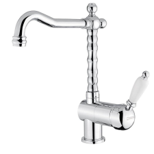 Sapho KIRKÉ WHITE Mosogató-csaptelep, fehér karral, króm csaptelep