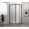 Sapho POLYSAN EASY LINE BLACK íves zuhanykabin, 800x800mm, matt fekete profil/transzparent üveg (EL2515B)