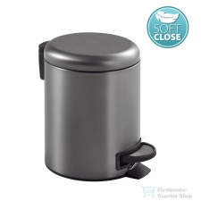 Sapho POTTY szemetes, Soft Close, 3l, gun metal (320981) fürdőszoba kiegészítő