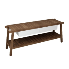  Sapho PRIM mosdótartó szekrény, 1 fiókkal, 183x72x50cm, bükk/fehér (PM185) fürdőszoba bútor