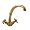 Sapho REITANO ANTEA kétkaros mosogató-csaptelep, bronz