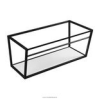Sapho SAPHO SKA mosdótartó keret pult alá, fehér MDF polccal, 90x40x46cm, matt fekete (SKA103)-