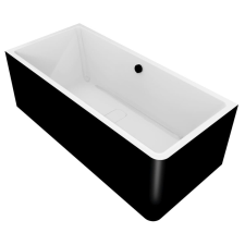 Sapho Téglalap alakú kád Polysan MARLENE 195x85 cm akrilát bal fekete és fehér 78731MCLB kád, zuhanykabin